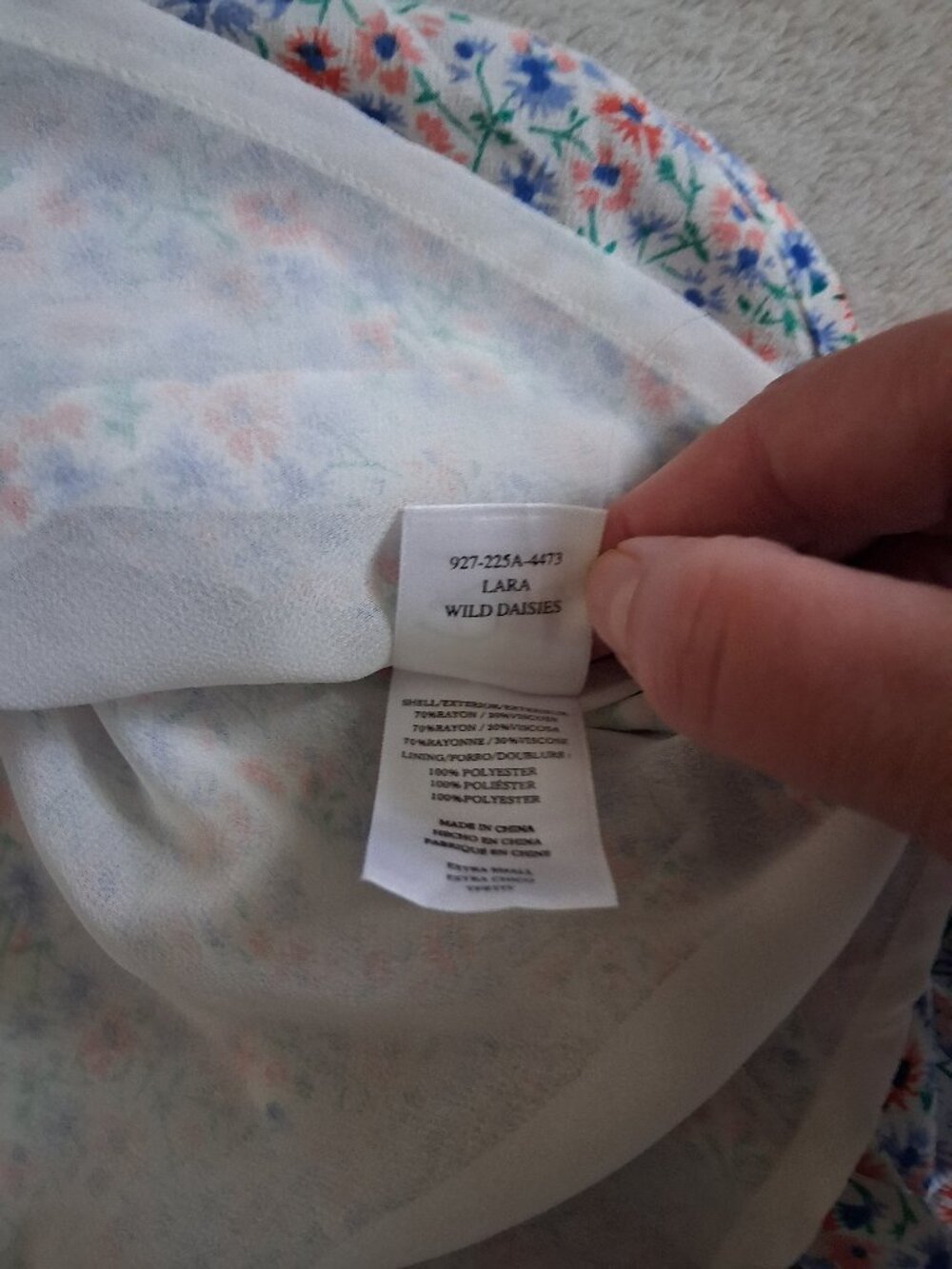 Rails Women's Size XS White Lara Wild Daisies Cottagecore Mini Skirt - Picture 10 of 12